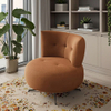 Modern Design Living Room Rotating Armchair Hotel Apartment Comfortable Linen Fabric Swivel Leisure Lounge Chair