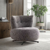 Modern Design Living Room Rotating Armchair Hotel Apartment Comfortable Linen Fabric Swivel Leisure Lounge Chair