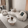 Nordic Modern Hotel Apartment Living Room Clothing Store Beauty Salon Lamb Velvet Creative Cloth Art Minimalist Sofa 3seats