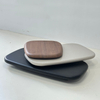 Hot Selling Modern Swivel Coffee Table with Durable Carbon Steel Base Pebble Shape Home Furniture for Living Room
