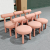 Modern Minimalist Circular Creative Dining Chairs Hotel Restaurant Furniture Velvet Restaurant Chairs