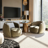 Modern Quiet Style Designer Lamb Fleece Sofa Chair Hotel Lobby Velvet Fleece Negotiation Single Sofa