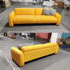 Hot Selling Italian Design Modern Living Room Furniture 1 2 3 Seater Sofa Set Leather Upholstered Sofas for Hotel Lobby