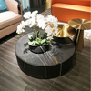 Light Luxury Living Room Furniture Creative Solid Wood Round Coffee Table Tea Table