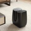 Modern Italian U-Shaped Corner Table Solid Wood Concrete Paint Stool Minimalist Creative Dressing for Living Room Hotel Use