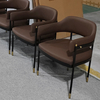 Modern Simple Dining Restaurant Chair Nordic Dining Chair Italian Light Luxury PU Velvet Fabric Upholstery Dinner Chair
