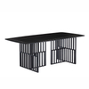 Italian Minimalist Style Marble Dining Table Marble Top Simple Metal Legs Dining Table Set 6 Seater