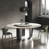 Modern Light Luxury Round Marble Dinning Table Nordic Hotel Dinning Furniture