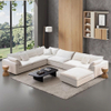 Modern Style Comfortable Sofa Set Living Room Furniture U-shaped Modular Down Filling Velvet Fabric Sectional Sofa Couch
