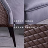 Modern Italian Design High-quality Solid Wood Chair Sitting Room Hotel Room Armchair Gray Velvet Leisure Chair