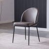 Modern Metal Leg Leather Dining Chair Cafe Hotel Restaurant Chair