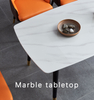 Dinning Room Furniture Marble Dining Tables Set and 6 Chairs for Home Designer Fabric Soft Sponge Upholstered Chair