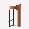 Modern Luxury Home Bar Chair with Stainless Steel Frame and Chenille Fabric No Swivel High Bar Stool for Hotels Cafes Shops