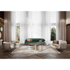 Italian Minimalist Luxury Sofa Metal Stainless Steel Fabric Single Three Seat Sofa Set Living Room Hotel Leisure Facilities