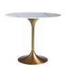 Modern Round Stainless Steel Marble Dining Table Coffee Shop Hotel Room Negotiation Table