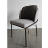Italian Modern Dining Room Furniture Dining Table and Chairs Metal Leg Double-deck Backrest Velvet Fabric Cafe Restaurant Chair