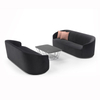 Modern Nordic Velvet Sofa Curved Sofa Couch Living Room Home Office Upholstery Fabric Half Round Circle Sofa