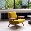 Mid-century Wabi-sabi French Accent Chair Streak Single Sofa Chairs Wood Frame Lounge Relax Living Room Home Furniture Armchair