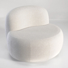 Modern Living Room Furniture OEM Customized Luxury Fluffy Shearling Velvet Hotel Apartment Leisure Single Sofa Accent Chair