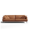 Modern Minimalist Leather Sofa Combination Living Room Italian Leather Art Luxury 3 Seater Sofa