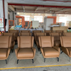 Modern Chair With Foot Pad Living Room Reclining Chair Metal Leather Hotel Leisure Chair Can Be Customized