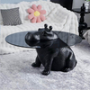 Factory Price Creative Design Round Tea Table Modern Home Villa Living Room Hotel Furniture Tempered Glass Coffee Table