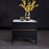 Modern Simple Wooden Small Furniture Bedroom White Side End With 2 Storage Drawer Nightstand Bed