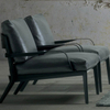 Modern Luxury Leather Fabric Frame Metal Leisure Chair Low Armrest New Design Hotel Living Room Single Sofa