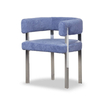 Modern Design Dining Room Furniture Metal Luxury Cafe Restaurant Chairs Stainless Steel Velvet Fabric Dinning Chair