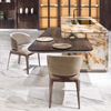 Italian Luxury Gold Stainless Steel Frame Leather Dining Room Chairs Home Furniture Factory Wholesale Restaurant Chairs
