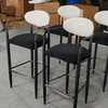 Modern Velvet Fabric Commercial bar Chair Hotel Reception Kitchen bar Stool Series Iron Art bar Counter Stool