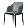 Fashion Design Solid Wood Leg Stainless Steel Cover Dining Chair for Home Living Room Restaurant Chair