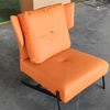 Modern Living Room Chair Italy Style Metal Leather Cafe Chair Leisure Armchair for Hotel Room Lounge Chair
