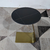 Minimal Design Living Room Sofa Furniture Side Tables Modern Stainless Steel Small Concrete Marble Top Round Coffee Table
