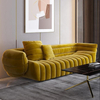 Modern Luxury Home Furniture Creative Design Velvet Sofa for Two Sleeping Couch Fabric Living Room Sofa Set