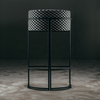 Modern Design Hotel Casual Cafe Bar Counter High Stool Black Metal Leg Decor Fabric Front Desk Chair bar Chair