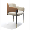 Modern Simple Dining Restaurant Chair Nordic Italian Light Luxury Metal Frame Leather Velvet Fabric Upholstery Dinner Chair