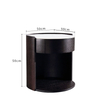 Modern Minimalist Bedroom Furniture Rock Slab Countertop Solid Wood Nightstands Bedside Table