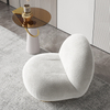 Modern Luxury Creative Glass Coffee Table Living Room Hotel Apartment Stainless Steel Leather Art Negotiation Side Table
