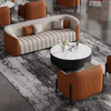 Custom Italian Home Couch Leather Sofa Modern Design Luxury Hotel Three Seater Sofa in a Row Living Room Furniture