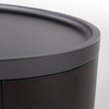 Italian Modern Simple Bedside Table Round Wood With Large Capacity Nightstand Cabinet Household Cylindrical Nightstand