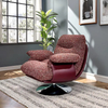 Modern Design Swivel Lounge Chair Luxury Hotel Apartment Living Room Furniture Accent Armchair Comfortable Fabric Leisure Chair