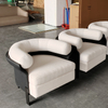 Italian design single sofa armchair living room velvet fabric Sectional three seater sofa Hotel lobby couch