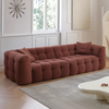 Modern Style Designer Teddy Velvet Sofa Couch Settee Luxury Living Room Hotel Furniture Straight 3-4-seater Sectional Sofa