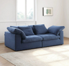 Minimalist Linen Fabric Straight Two Three Seater Velvet Sectional Sofa Set Combination Living Room Down Filled Couch Cloud Sofa