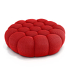 Modern Minimalist Football Creative Design Backless Settee Sofa Luxury Fabric Living Room Lazy Curved Bubble Footstool