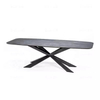 Luxury Nordic Modern Design White Marble Metal Leg Dining Table and Chair Dining Table Set 4 Seater 6 Chairs