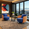 Modern Design Swivel Single Sofa Accent Armchair Comfortable Tufted Velvet Revolving Lounge Chair for Home Office Leisure Living