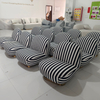 Modern Living Room Fabric Armchair Swivel Single Lazy Sofa Super Soft Velvet Leisure Lounge Chair Customized