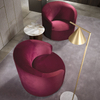 Italian Light Luxury Single Seat Sofa Fabric Stainless Steel Golden Armchair Hotel Living Room Coffee Shop Leisure Sofa Chair